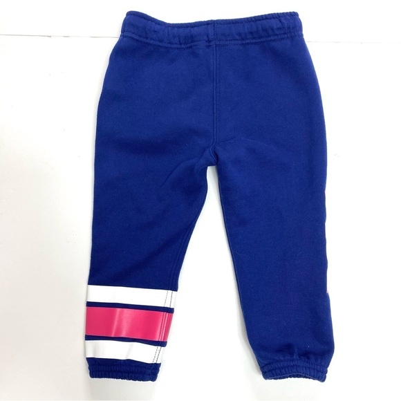 POLO Ralph Lauren Spell Out Logo Fleece Joggers Pants in Blue Size 2 Brand New - Picture 3 of 5